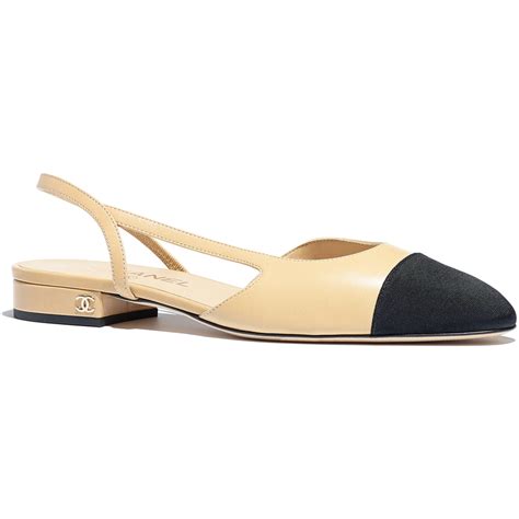 chanel beige slingback flats|vintage chanel slingback.